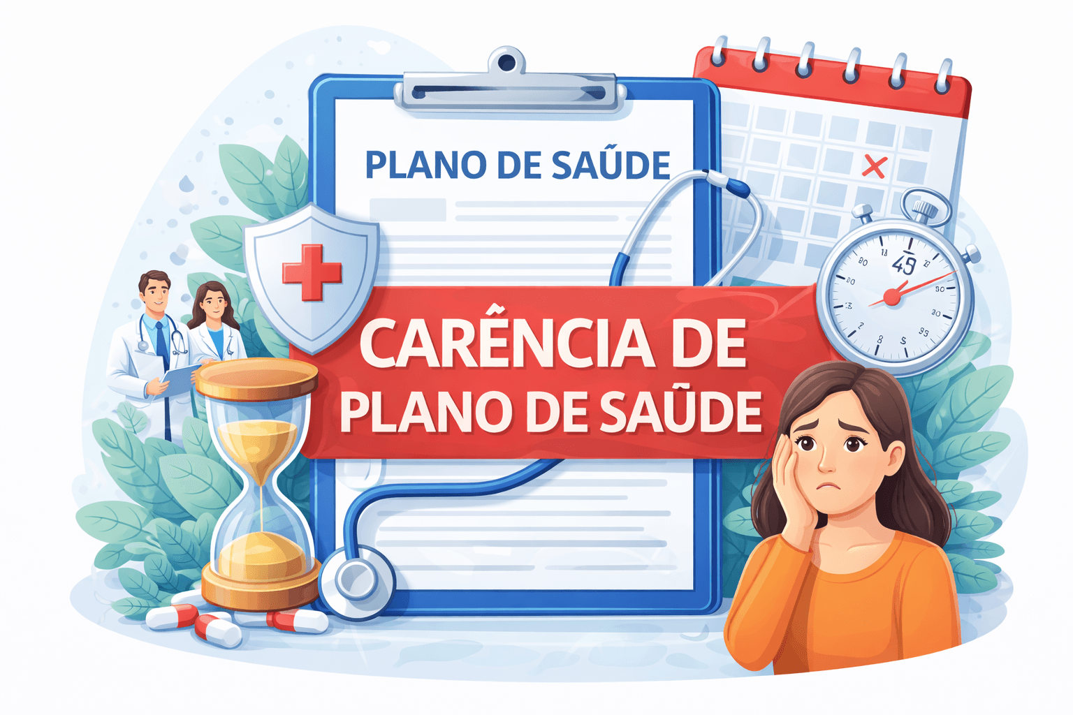 Carência de plano de saúde.