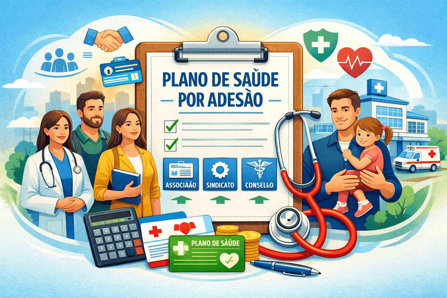 Plano de saúde por adesão.